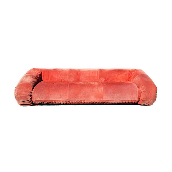 Image 1 of Vintage Anfibio 3-Sitzer-Sofa in Samtstoff von Alessandro Becchi für Giovannetti, Italien 1971