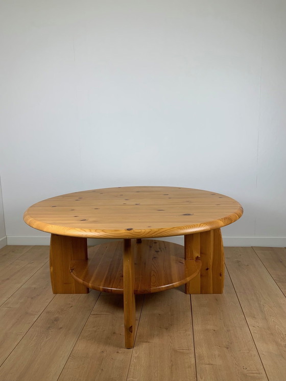 Image 1 of Modernistischer Couchtisch aus Kiefer 1980/90