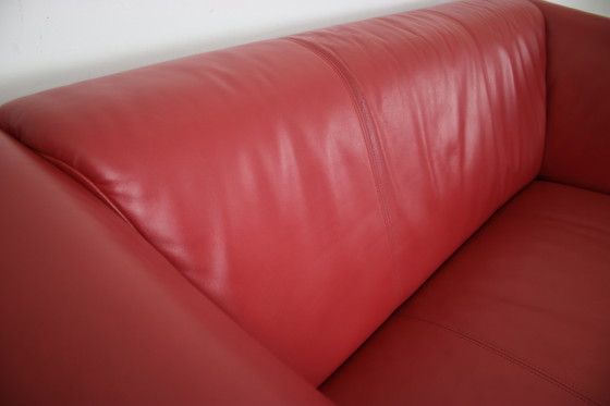 Image 1 of Rolf Benz 322 Club Sofa Zweisitzer Designer Couch Echtleder Rot