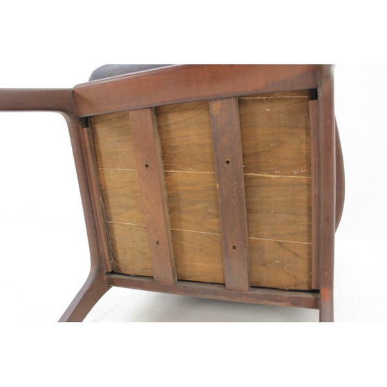 Image 1 of Schwarzer dänischer Vintage-Sessel aus Leder - 1960er Jahre