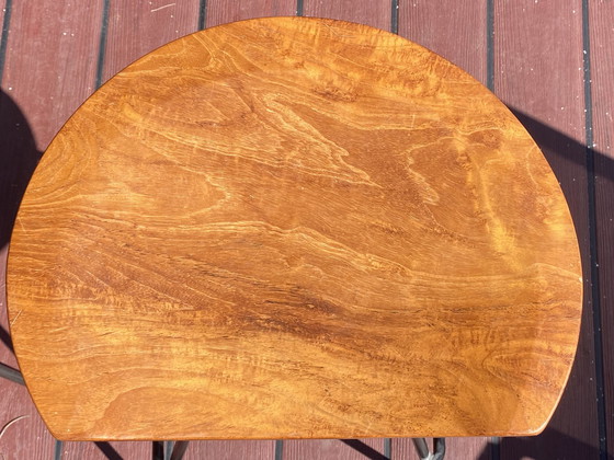 Image 1 of 2x Teak Barhocker