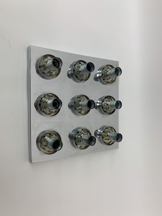 Image 1 of Hillebrand Eisglas-Deckenleuchte - 1970er Jahre