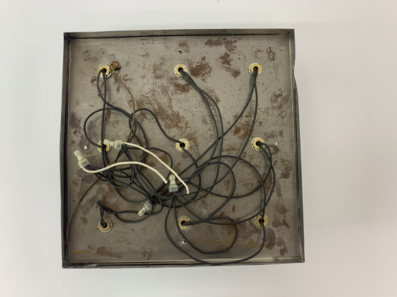 Image 1 of Hillebrand Eisglas-Deckenleuchte - 1970er Jahre