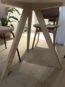 Runder Tisch Heu Off-White