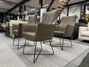 8 Label Chief Dining chair Kahl gefedert Olive Leder