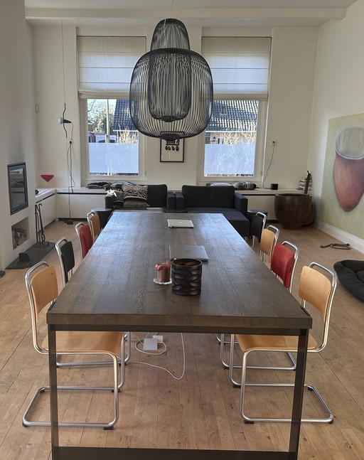 8x Gebr van der Stroom Dutch Originals Modell Gispen 101 Stuhl