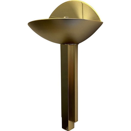 Halbmond-Wandlampe aus Messing, italienisch 1975er