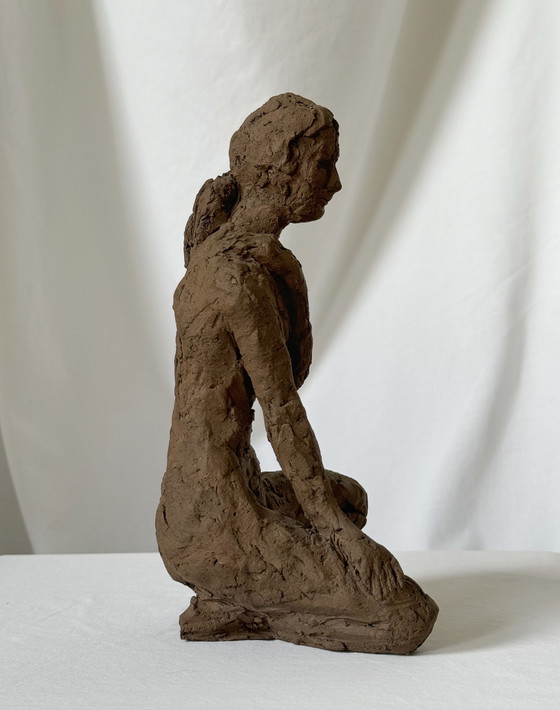 Image 1 of Yolande Ide - Terrakotta-Skulptur einer nackten Frau