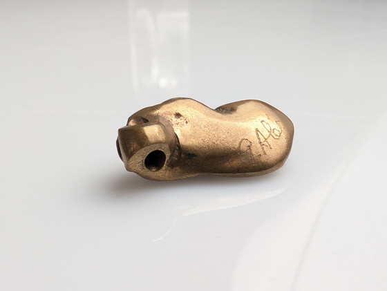 Image 1 of Signierte Bronze Brutalist Skulptur Anhänger 1970S