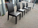 4x Rolf Benz Stuhl - braunes Leder