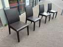 4x Rolf Benz Stuhl - braunes Leder