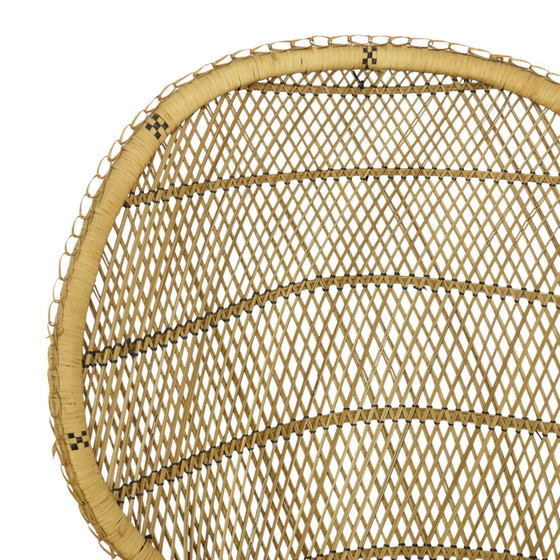 Image 1 of Großer Rattan Wicker Peacock Stuhl