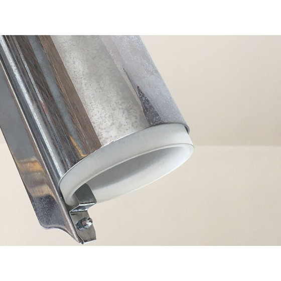 Image 1 of Modernistische Lampe aus verchromtem Metall von Jean Boris Lacroix, 1930