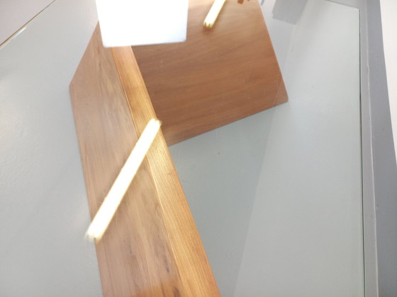 Image 1 of Vintage rechteckiger Couchtisch aus massiver Ulme und Glas aus den 1980er Jahren