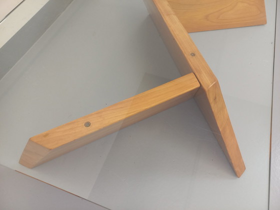 Image 1 of Vintage rechteckiger Couchtisch aus massiver Ulme und Glas aus den 1980er Jahren