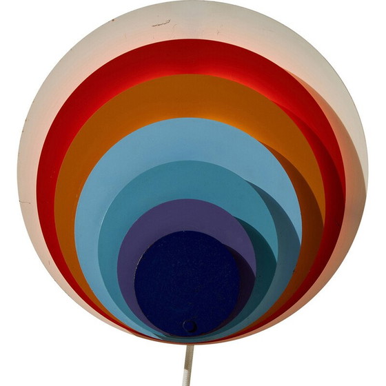 Image 1 of Metall-Wandleuchte "Påfugl" von Bent Karlby für Lyfa, 1970