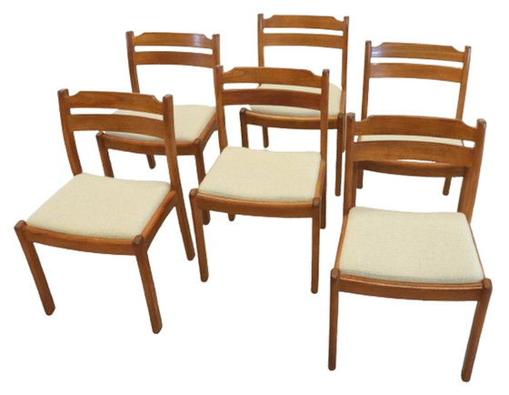 Image 1 of 6x Dyrlund 'Sentved' vintage Esszimmerstuhl