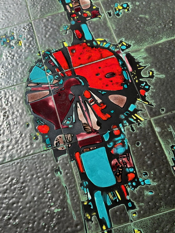 Image 1 of 60er Jahre Couchtisch brutalistisches Muster