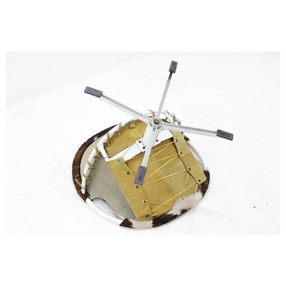 Image 1 of Vintage Cowhdie Leder Sessel von Lusch Erzeugnis - 1960s