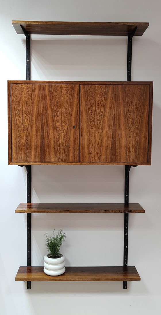 Image 1 of Mid Century Wandsystem | Jahrgang - Bücherregal