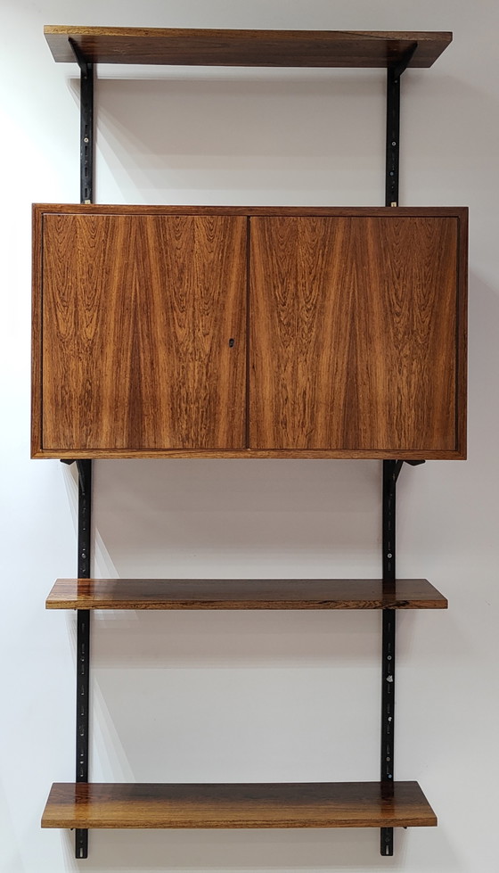 Image 1 of Mid Century Wandsystem | Jahrgang - Bücherregal
