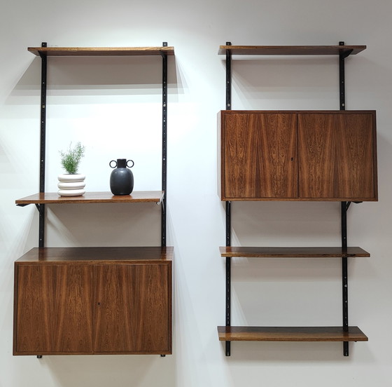 Image 1 of Mid Century Wandsystem | Jahrgang - Bücherregal