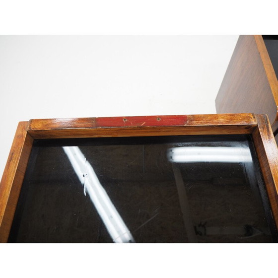 Image 1 of Satz von 3 Nachttischen aus opakem Glas, 1950