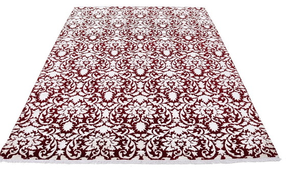 Image 1 of Tabriz Wolle & Seide Teppich mit zeitgenössischem Design - wunderschöne Seiden Highlights