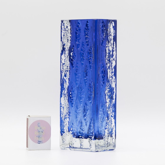 Image 1 of Brutalistische Blockglasvase Duo Kurt Wokan Ingrid Glas Eisglas Borckenglas Retro