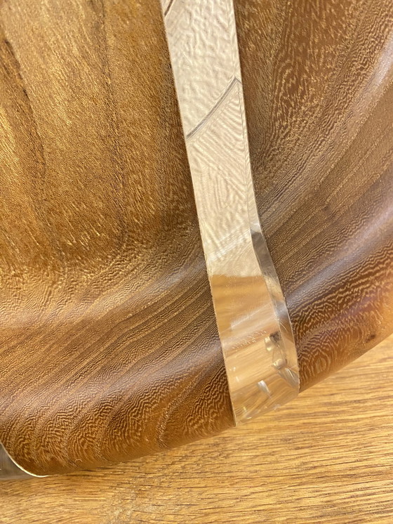 Image 1 of 2x Schalen aus Hartholz und Plexiglas