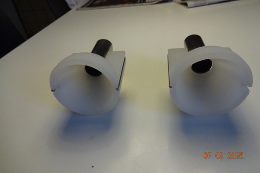 Prandina Wandleuchte Micron W1G9* Gebürstet Rvs/ Opal Weiß