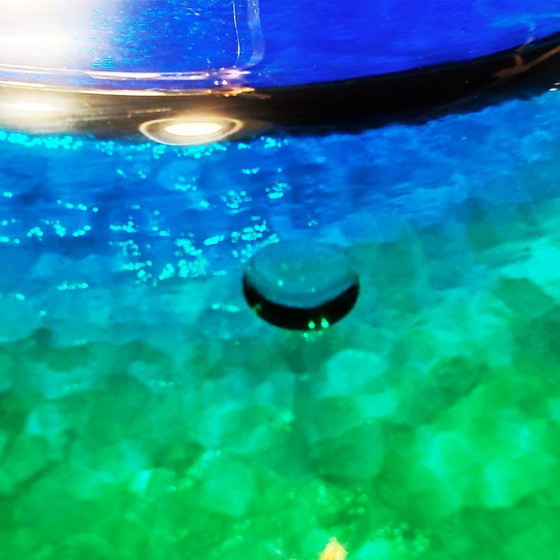 Image 1 of 1970S Wanduhr in Muranoglas von Ca' Dei Vetrai. Hergestellt in Italien.