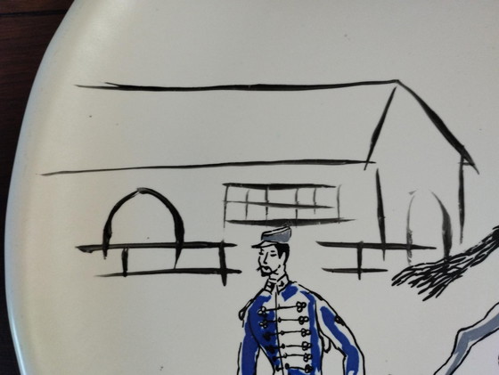 Image 1 of Großer Freiformteller, organisches Design -1960 - Vintage-Epoche