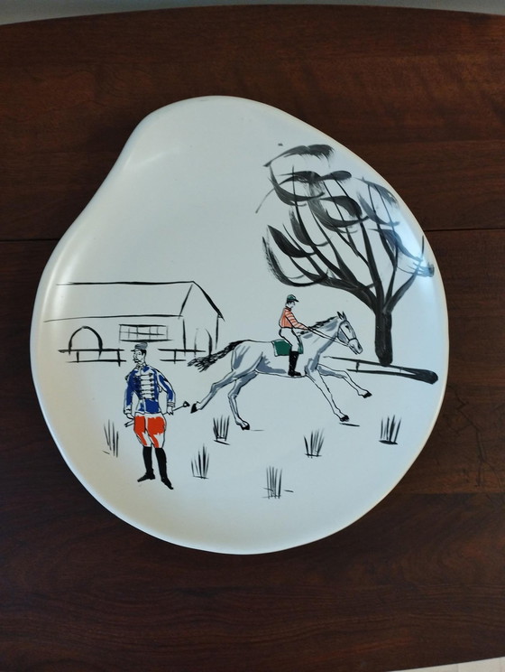 Image 1 of Großer Freiformteller, organisches Design -1960 - Vintage-Epoche