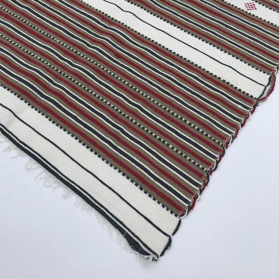 Image 1 of Handgefertigter gestreifter Teppich, Algerien 1980