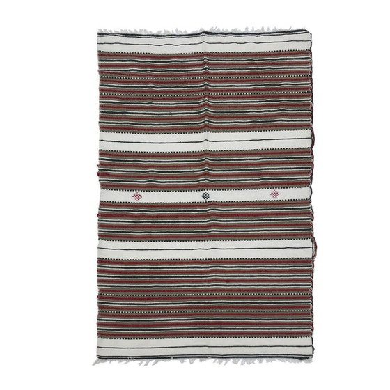 Image 1 of Handgefertigter gestreifter Teppich, Algerien 1980