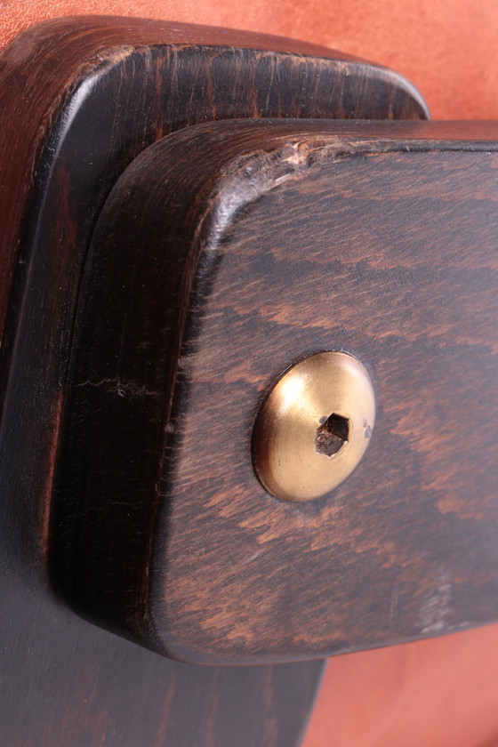 Image 1 of Brasilianischer Vintage-Sessel mit cognacfarbenem Ledersitzkissen, 70er Jahre.