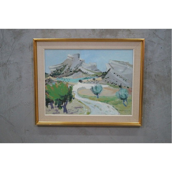 Image 1 of Expressionistisches Gemälde in Gouache von Eva Holmberg-Jacobsson, 1968