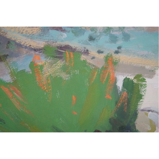 Image 1 of Expressionistisches Gemälde in Gouache von Eva Holmberg-Jacobsson, 1968