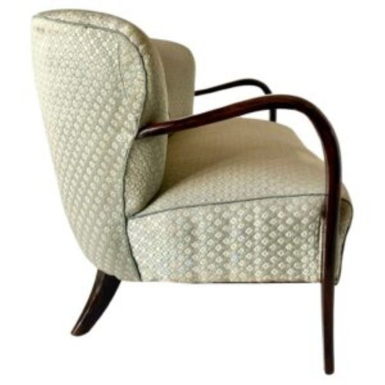 Image 1 of 1Xart Deco Zwei Sitze Sofa, zugeschrieben Malatesta und Mason, Italien 1950S