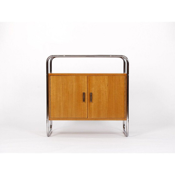 Image 1 of Vintage-Sideboard aus Stahlrohr und Eichenholz für Tschechisches Wohndesign