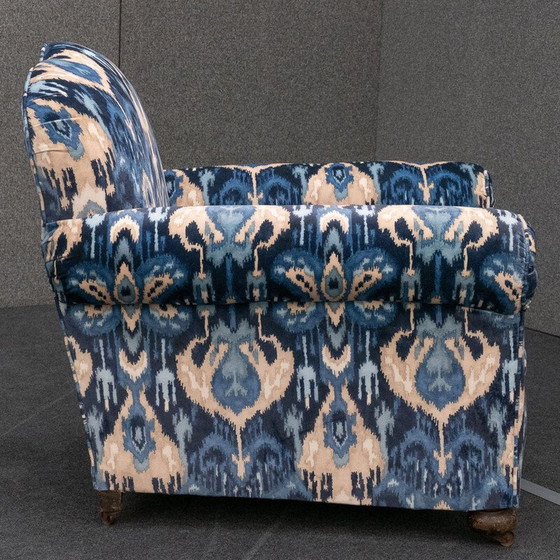 Image 1 of Mid Century Samt-Sessel mit Sonnenschliff-Rückenlehne, 1930er Jahre