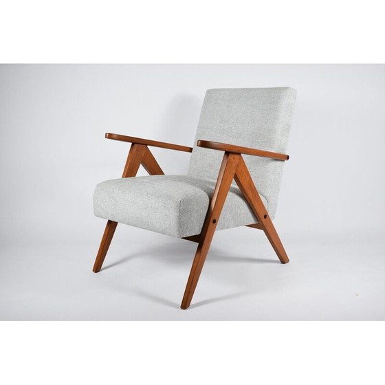 Image 1 of Vintage Sessel skandinavisch hellgrau 1960er Jahre