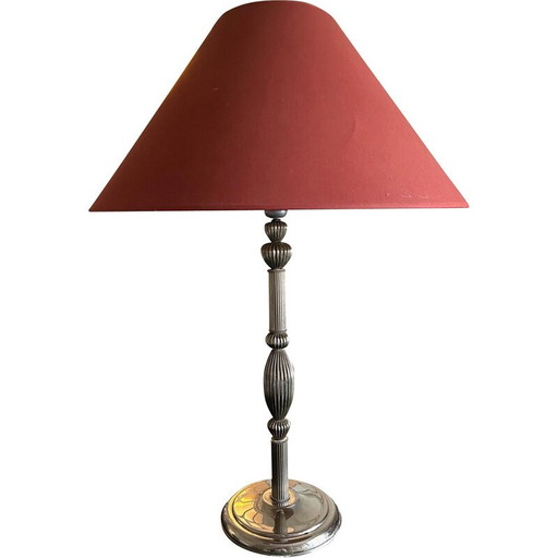 Vintage-Lampe aus geripptem Metall, 1980