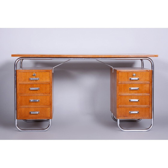 Image 1 of Schreibtisch aus Buche für Mücke-Melder, Tschechoslowakei 1930er Jahre