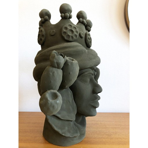 Vintage Vase aus Terrakotta von Stefania Boemi, Sizilien 2010s