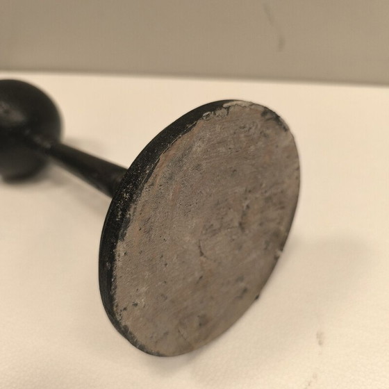 Image 1 of Gedrechselter und geschwärzter Holzhutsockel, Frankreich