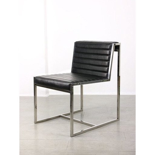 Vintage Bauhaus Stuhl in Chrom und Kunstleder