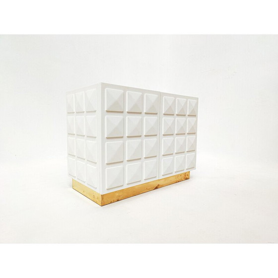 Image 1 of Vintage-Kommode aus weiß lackiertem Holz und Messing, Italien