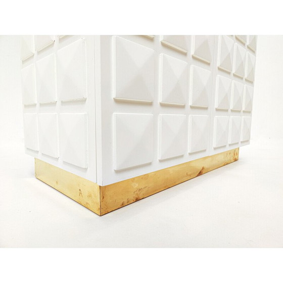 Image 1 of Vintage-Kommode aus weiß lackiertem Holz und Messing, Italien